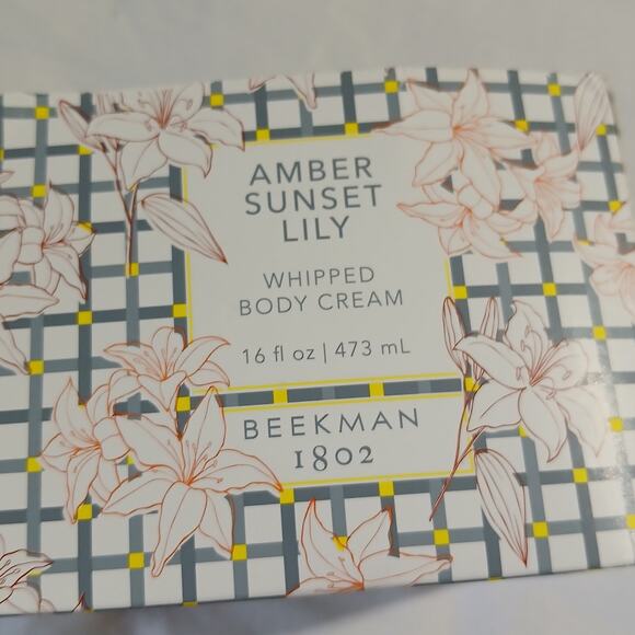 Beekman 1802 Amber Sunset Lily Whipped Body Cream 16oz NiB sealed - Picture 2 of 9